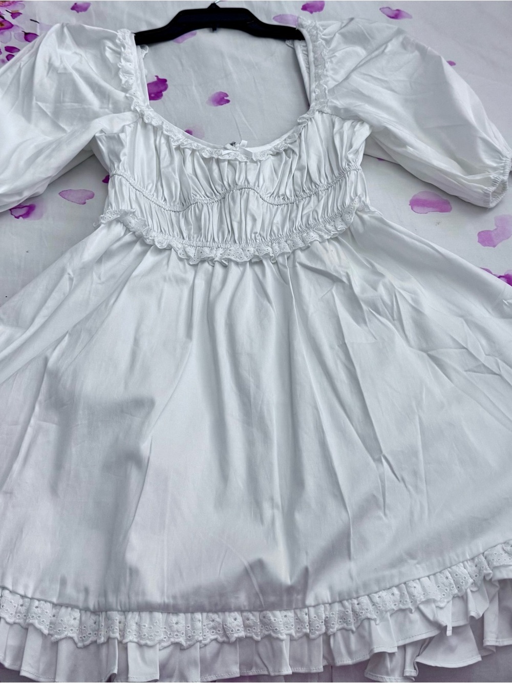 For Love & Lemons White Pleated Dress